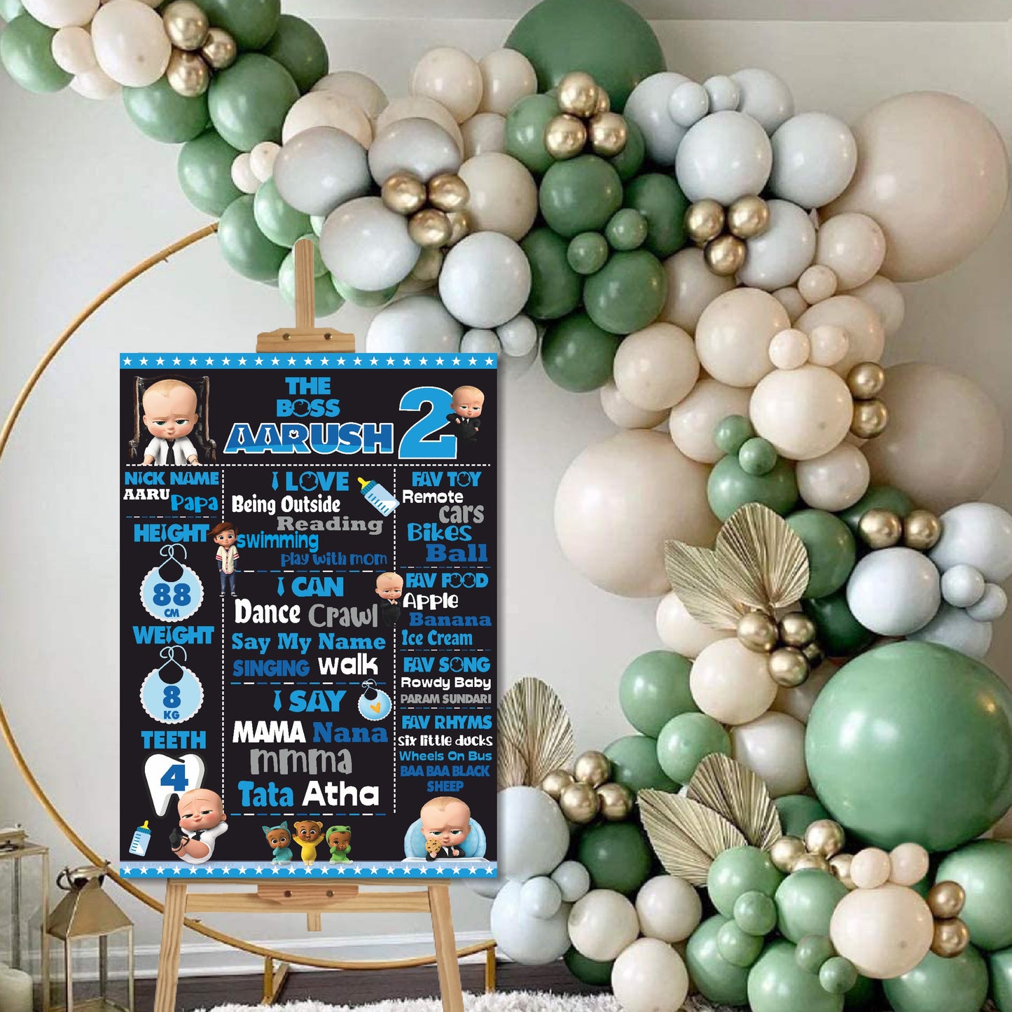 Boss Baby Theme Chalkboard