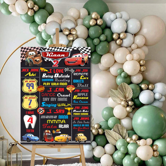 McQeen Car Theme Chalkboard