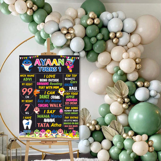 Baby Shark Theme Chalkboard