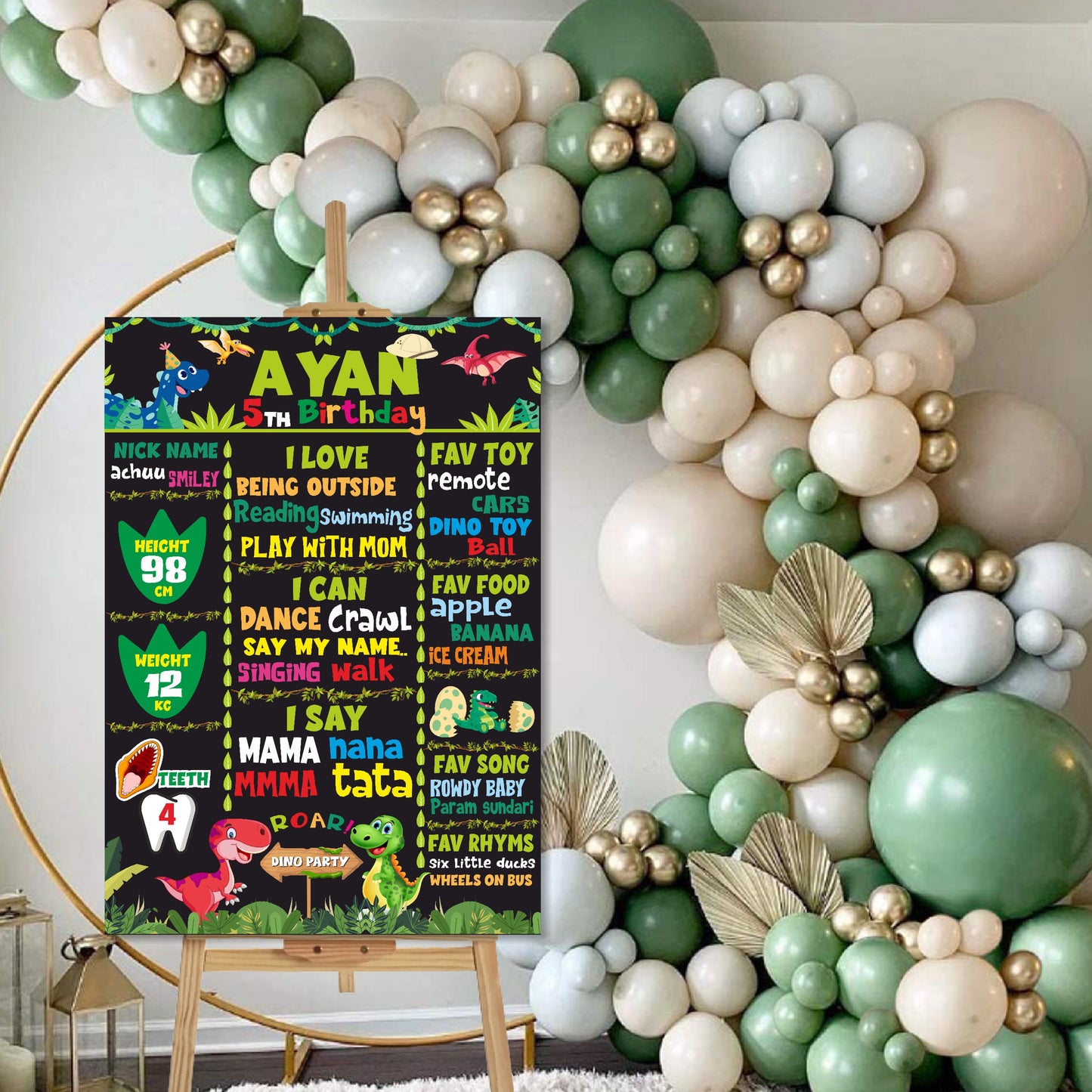 Dino Theme Chalkboard