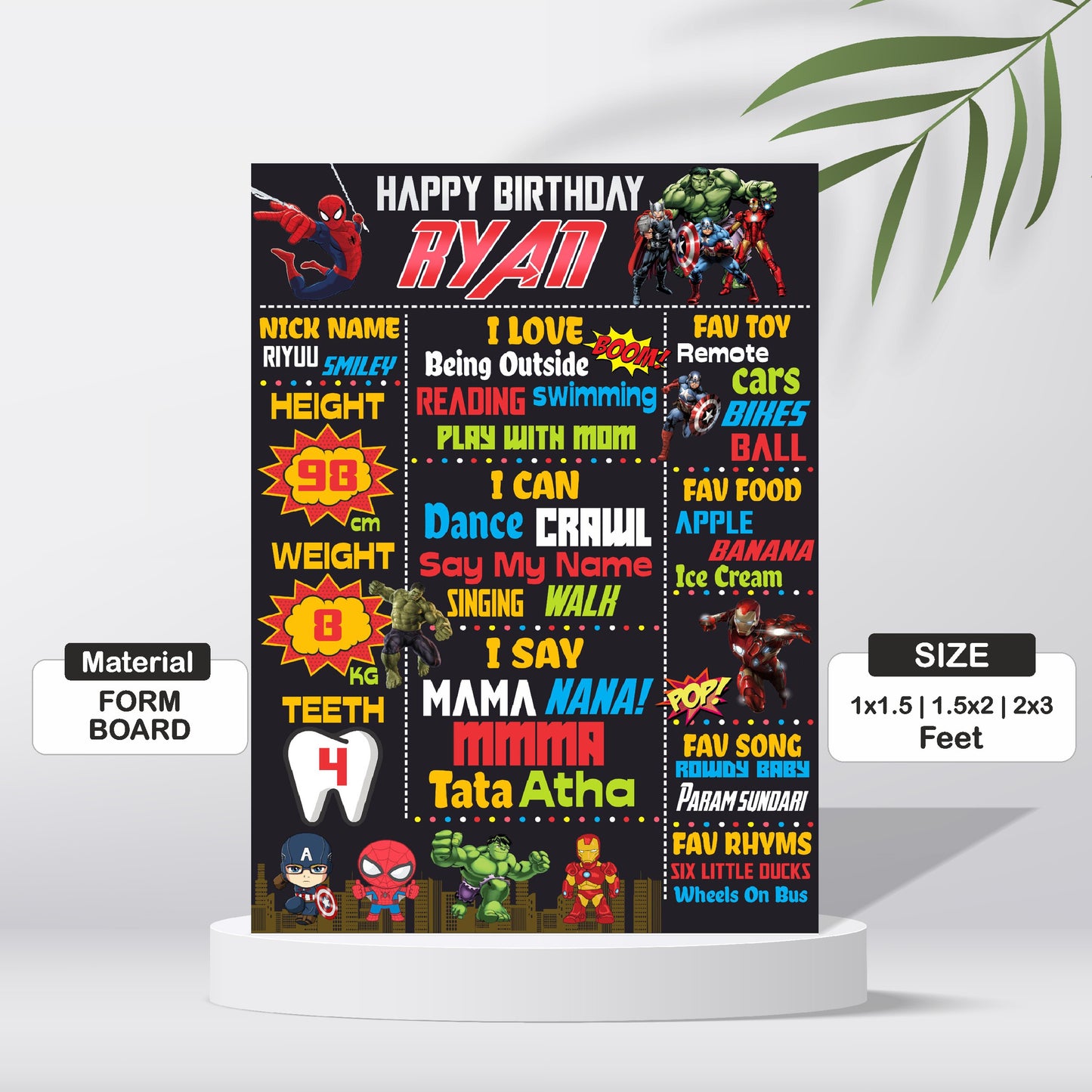 Avengers Theme Chalkboard