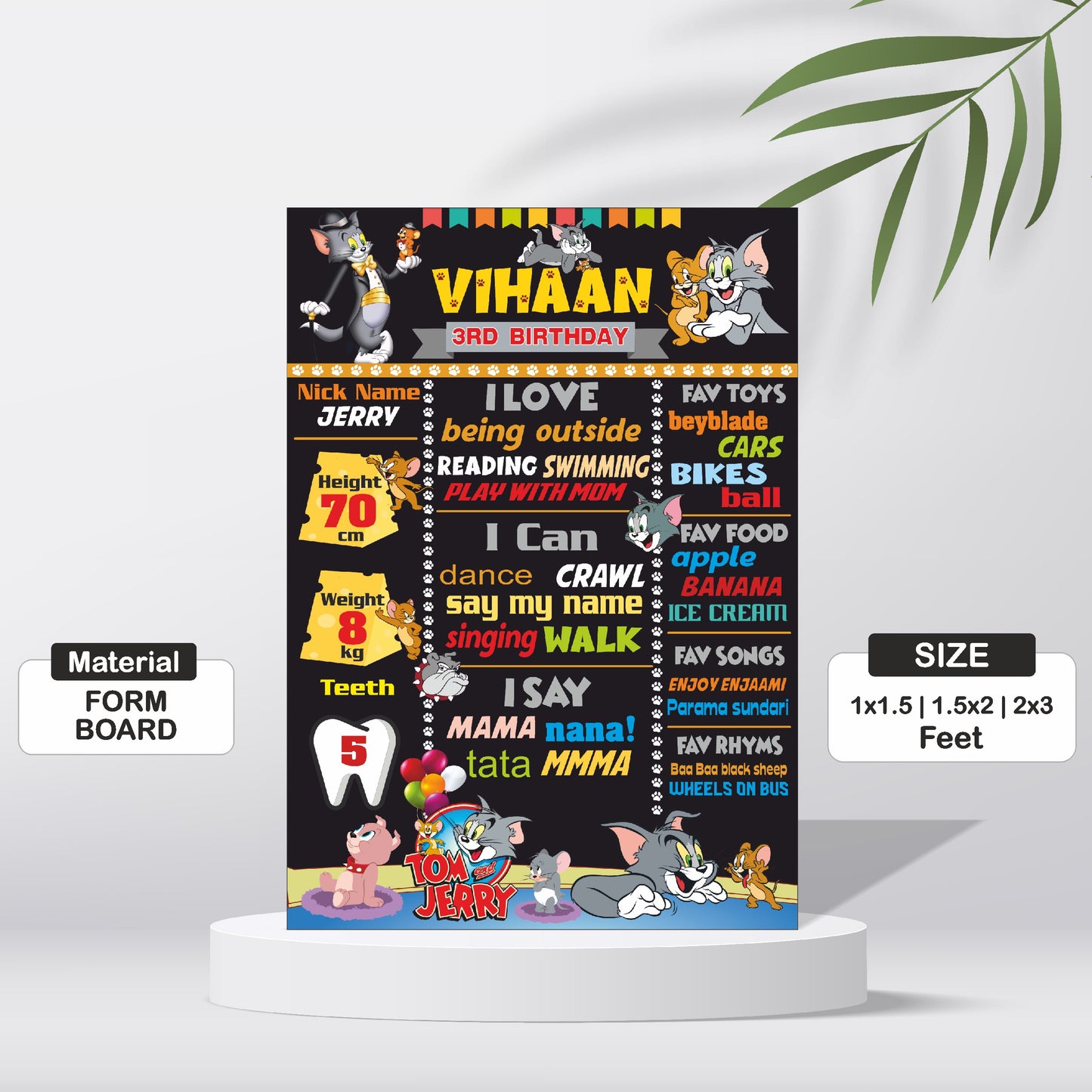 Tom & Jerry Theme Chalkboard