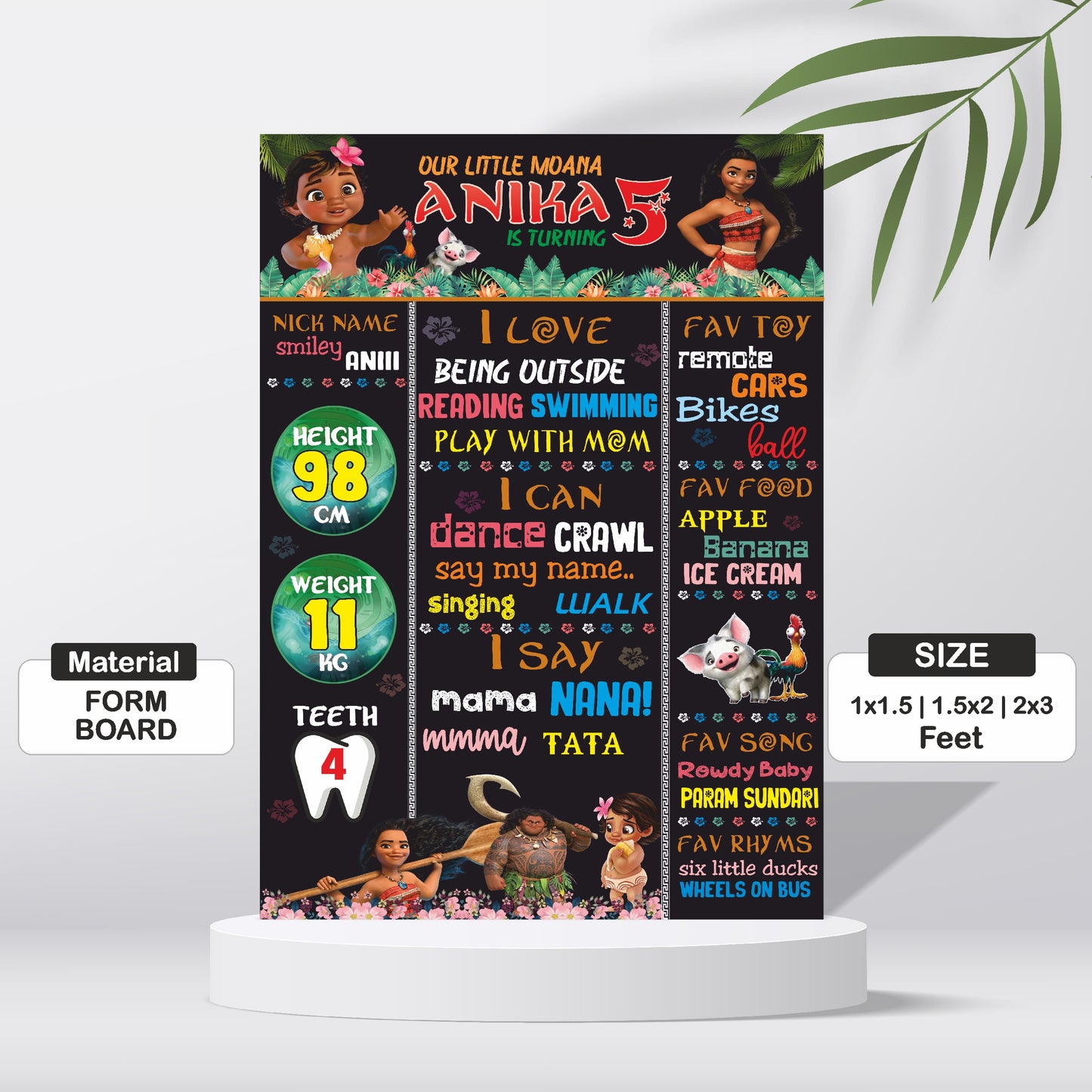 Moana Theme Chalkboard