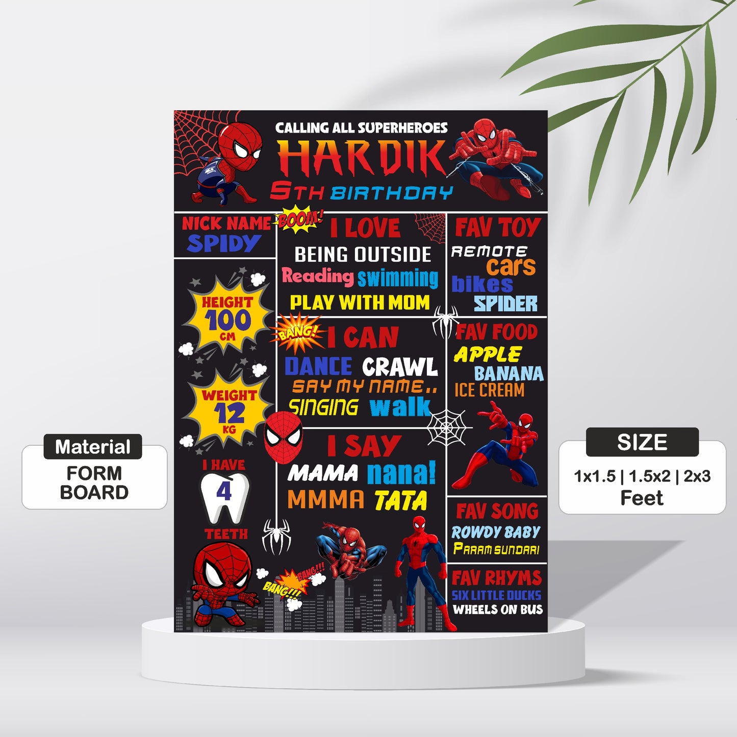 Spiderman Theme Chalkboard