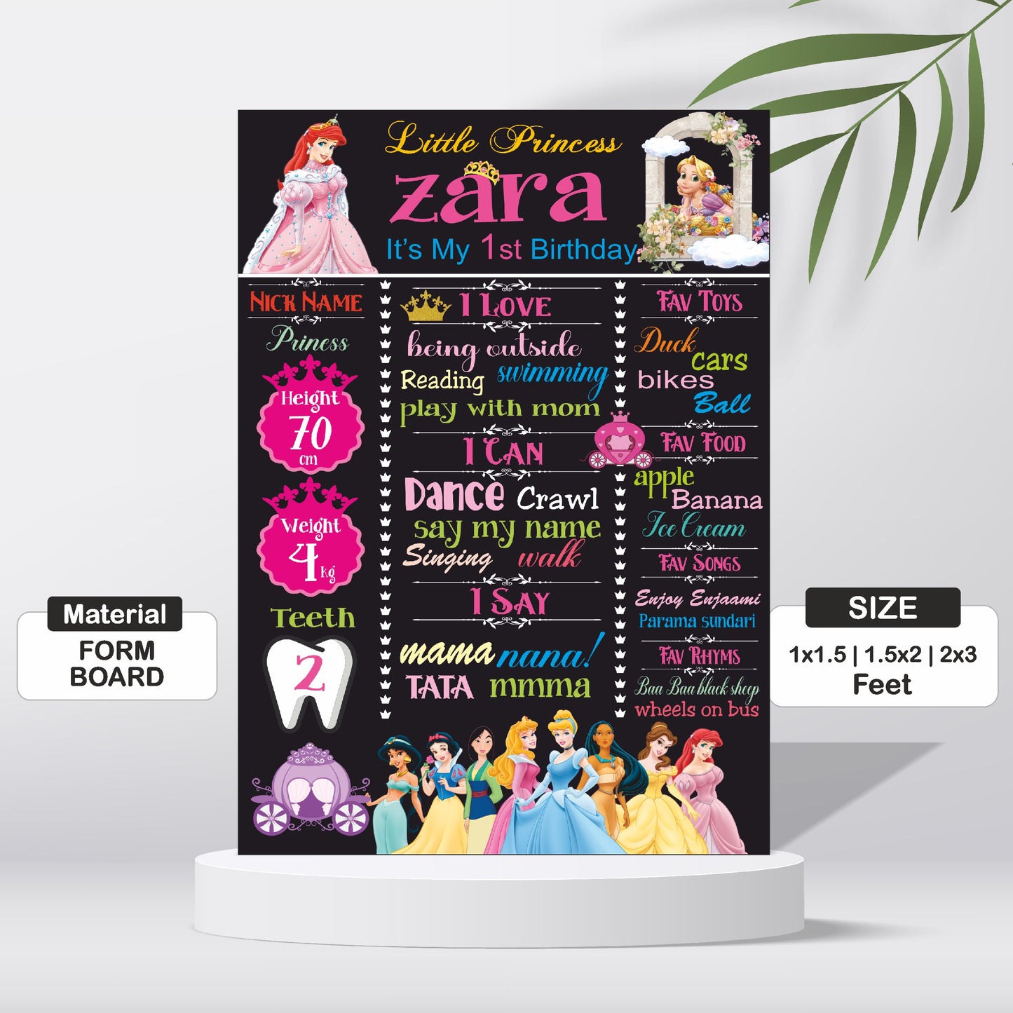 Princess Theme Chalkboard