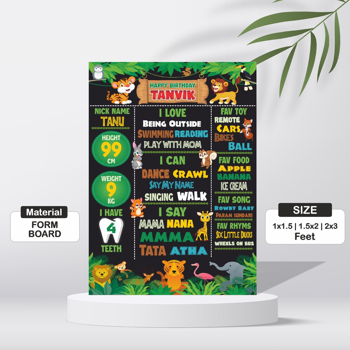 Jungle Theme Chalkboard