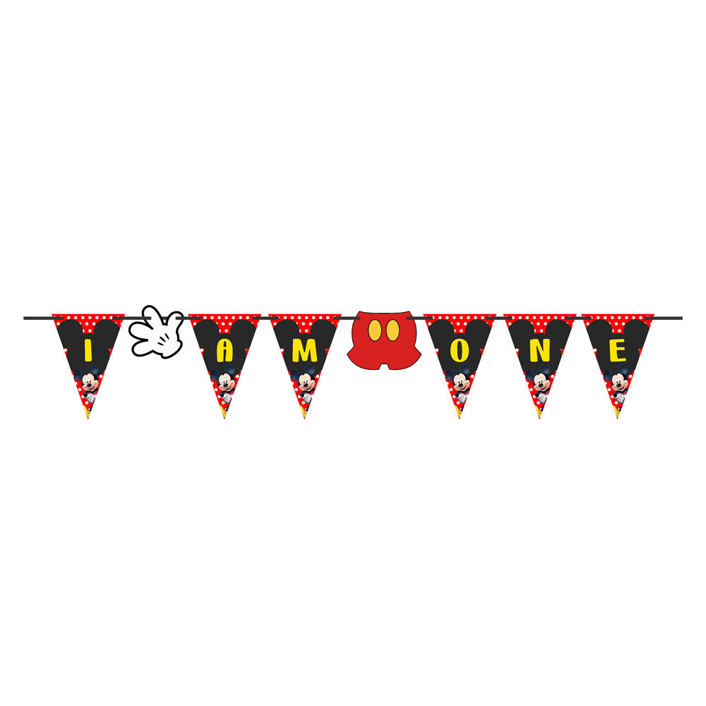 Mickey Mouse Theme Age Bunting