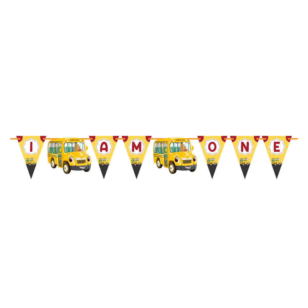 Wheels on the Bus Theme Age Bunting