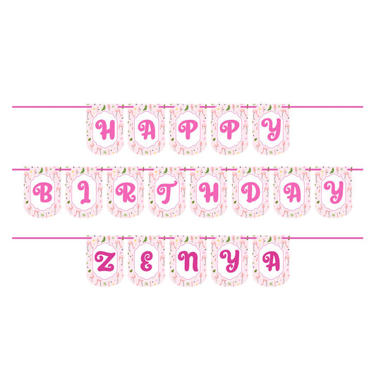 Flamingo Theme Customized Bunting