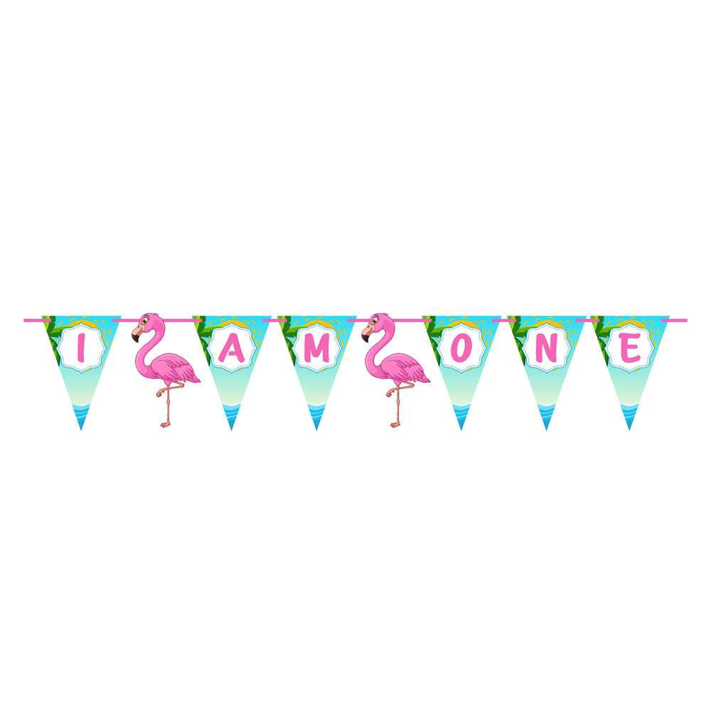 Flamingo Theme Age Bunting