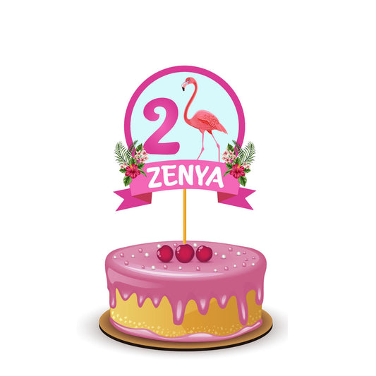 Flamingo Theme Caketopper