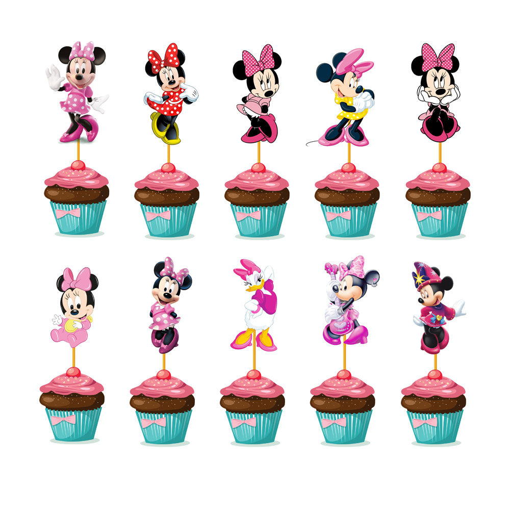 Minnie Mouse Theme Cupcake Topper