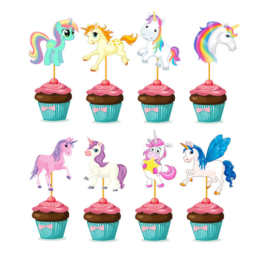 Unicorn Theme Cupcake Topper