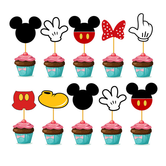Mickey Mouse Theme Classic Cupcake Topper