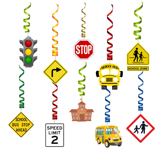 Wheels on the Bus Theme Swirls