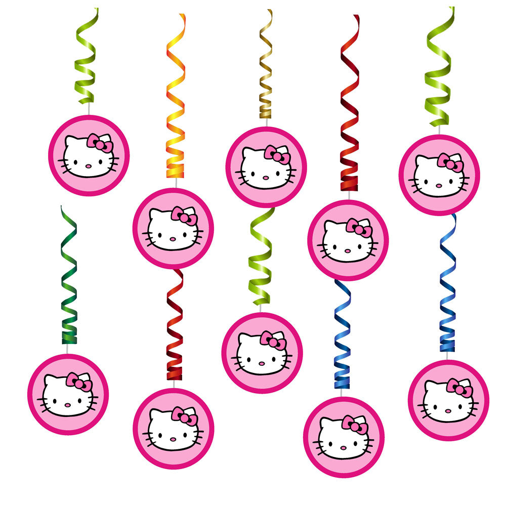 Hello Kitty Theme Round Swirls