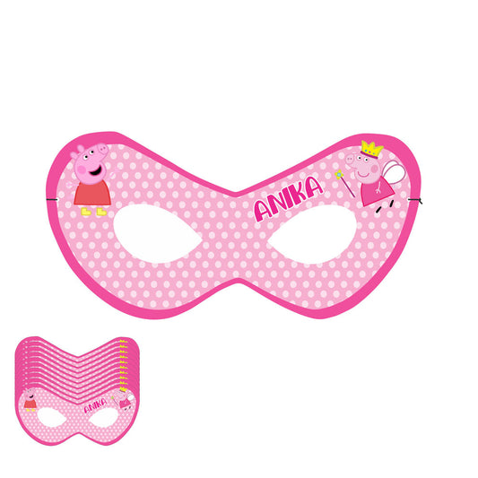Peppa Pig Girl Theme Personalized Eye Mask