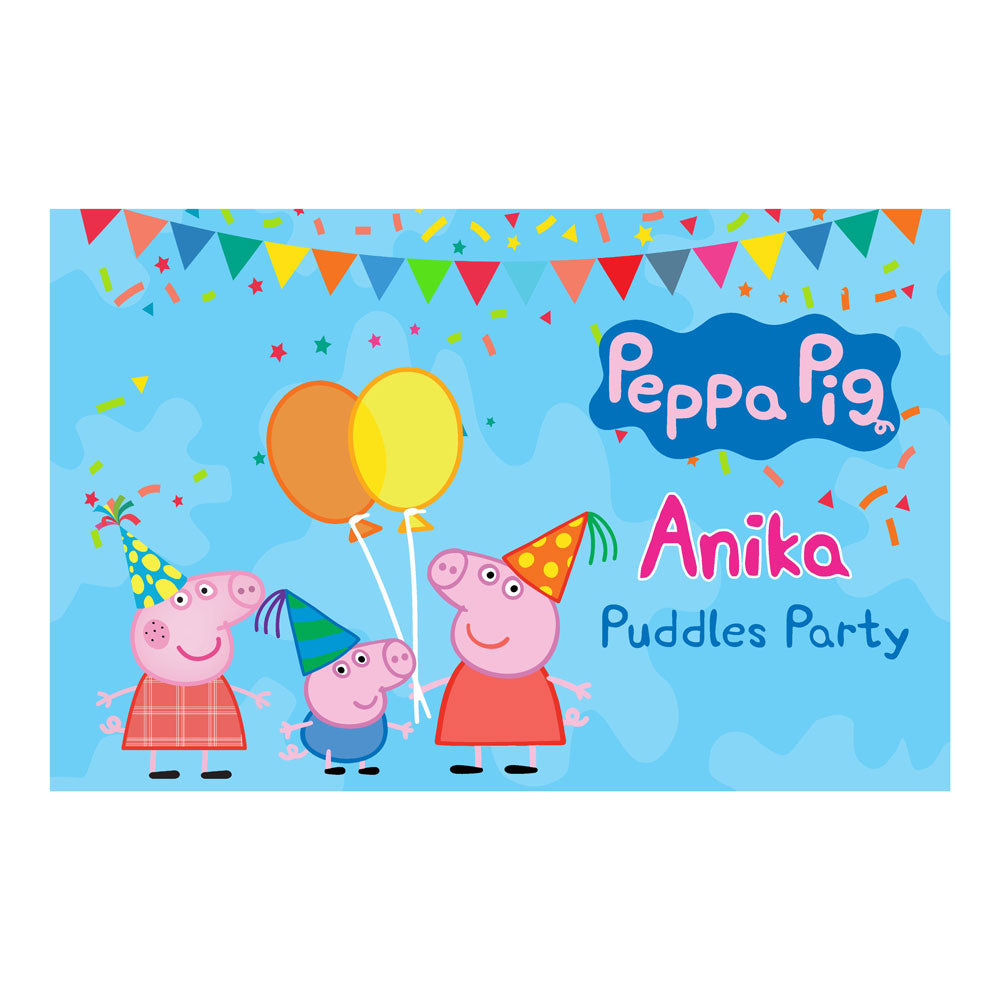 Peppa Pig Girl Theme Backdrop