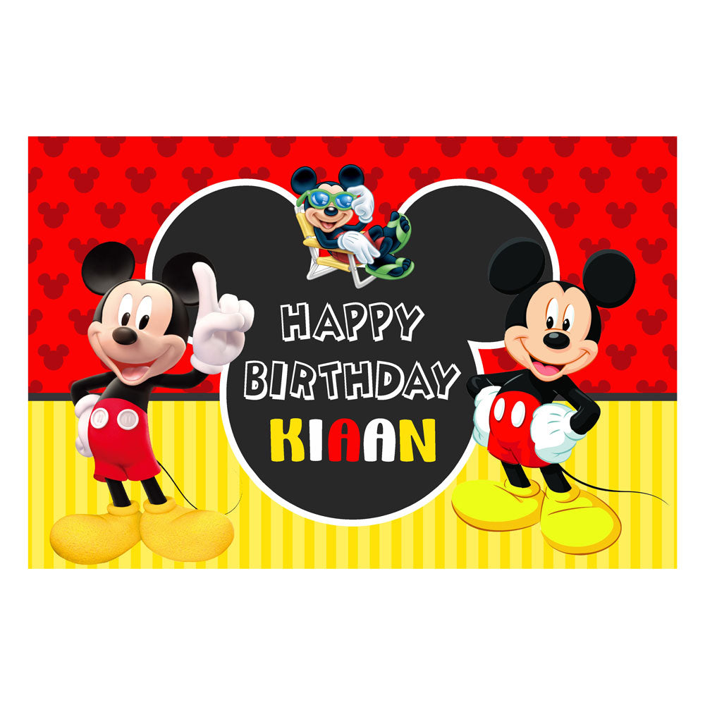 Mickey Mouse Theme Backdrop