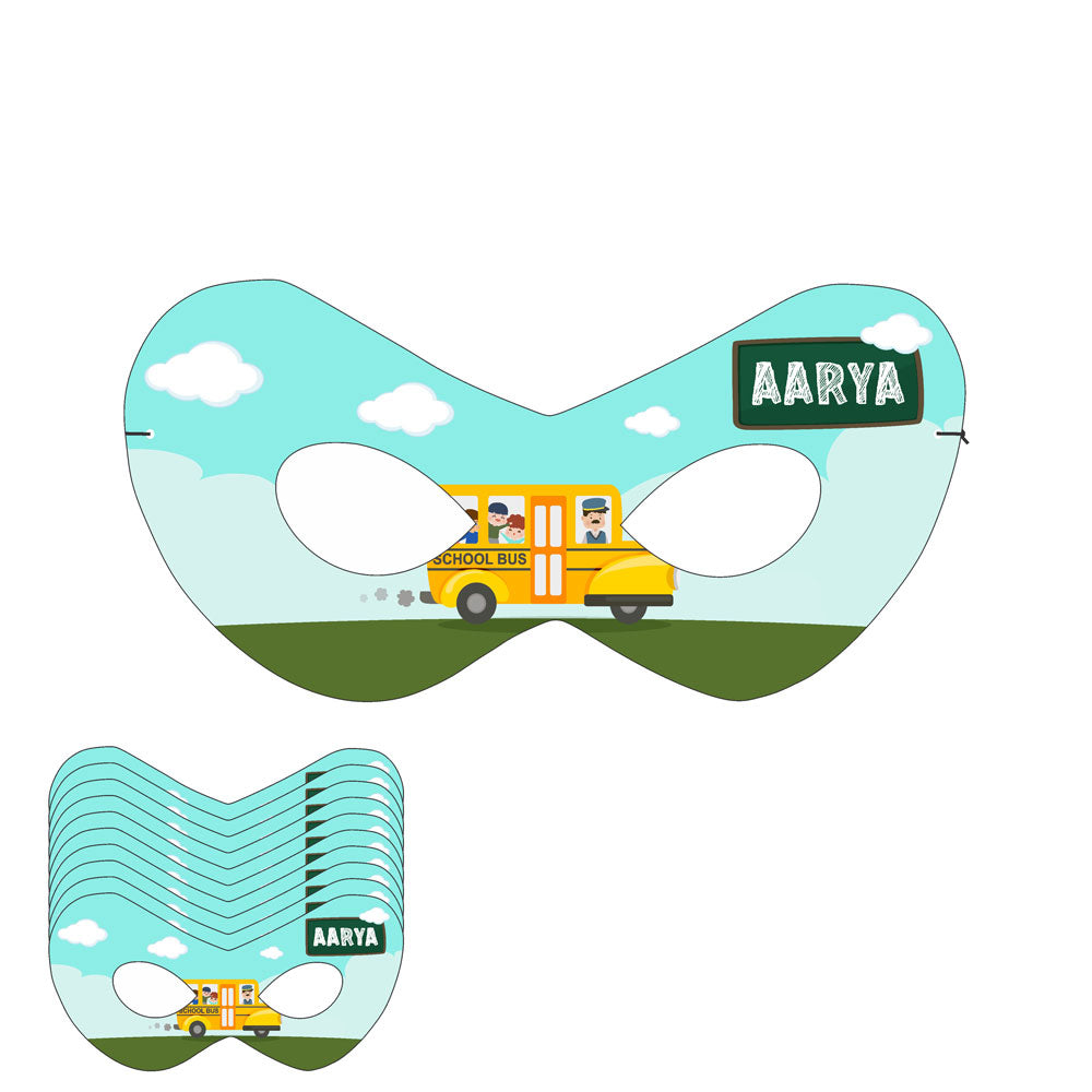 Wheels on the Bus Theme Customized Eye Mask