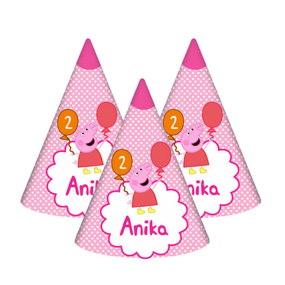 Peppa Pig Girl Theme Personalized Hat