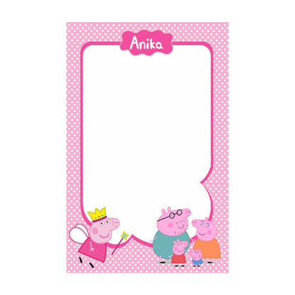 Peppa Pig Girl Theme Personalized Photobooth