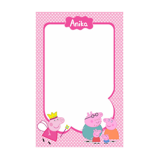 Peppa Pig Girl Theme Personalized Photobooth