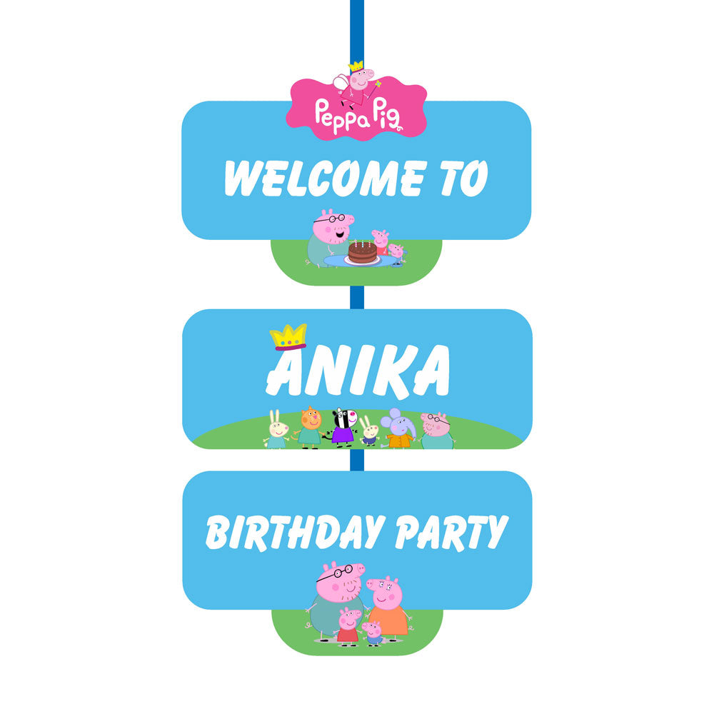 Peppa Pig Girls Boy Theme Door Poster