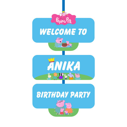 Peppa Pig Girls Boy Theme Door Poster
