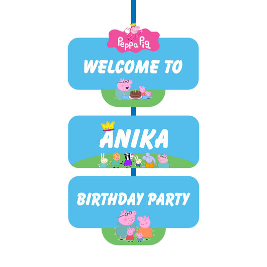 Peppa Pig Girls Boy Theme Door Poster