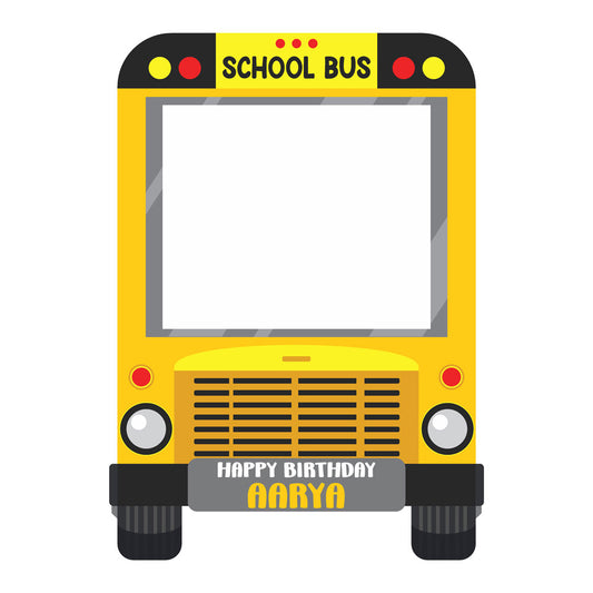 Wheels on the Bus Theme Personalized Photobooth