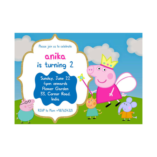 Peppa Pig Girl Theme Invite