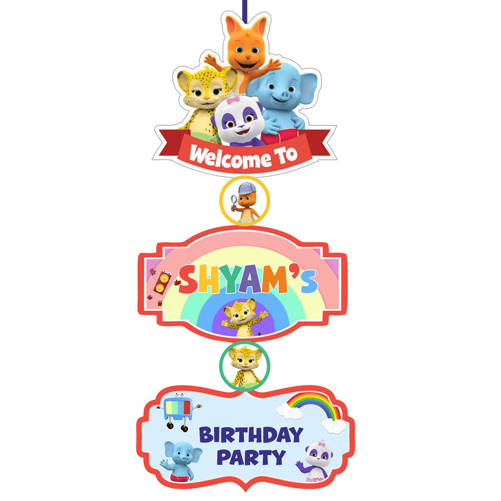 Word Party Theme Door Poster