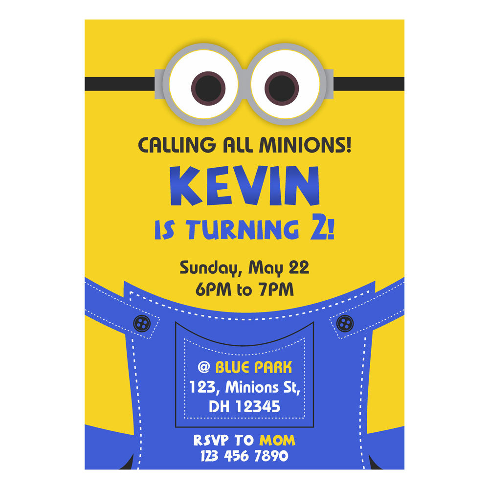 Minions Theme Invite