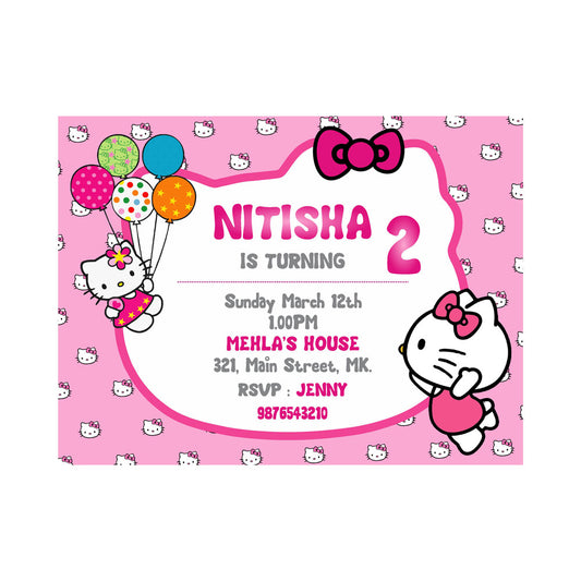 Hello Kitty Theme Invite