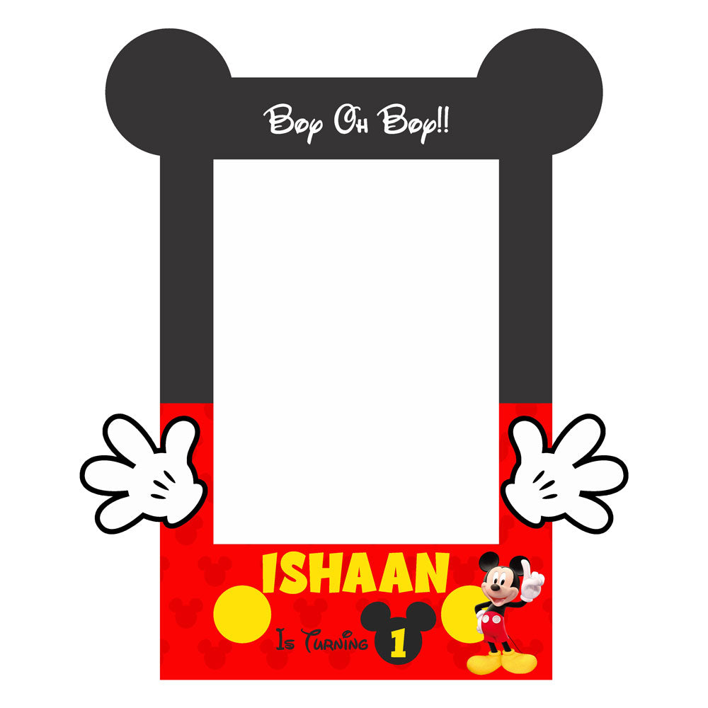 Mickey Mouse Theme Personalized Photobooth