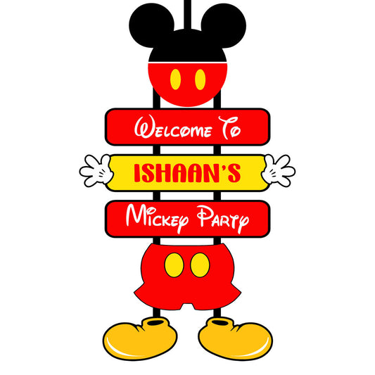 Mickey Mouse Theme Door Poster