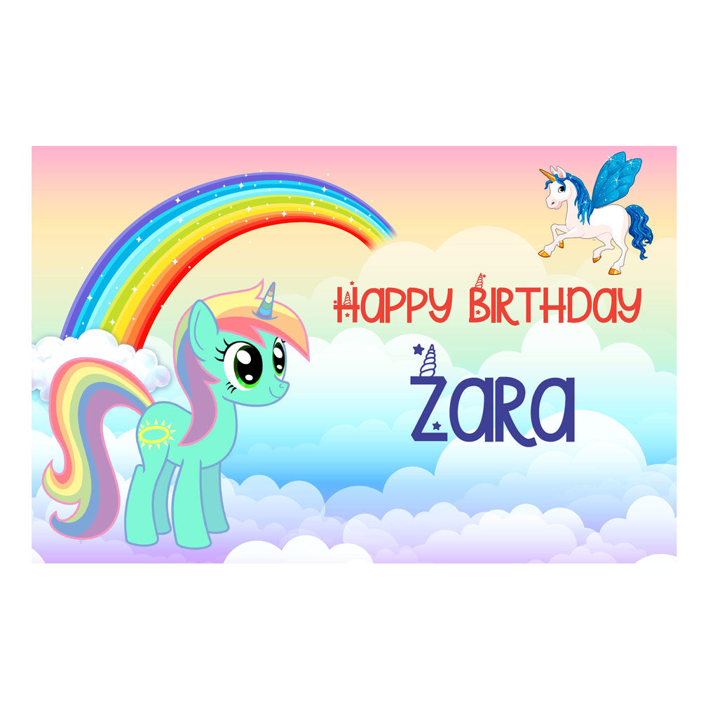 Unicorn Theme Personalized Backdrop