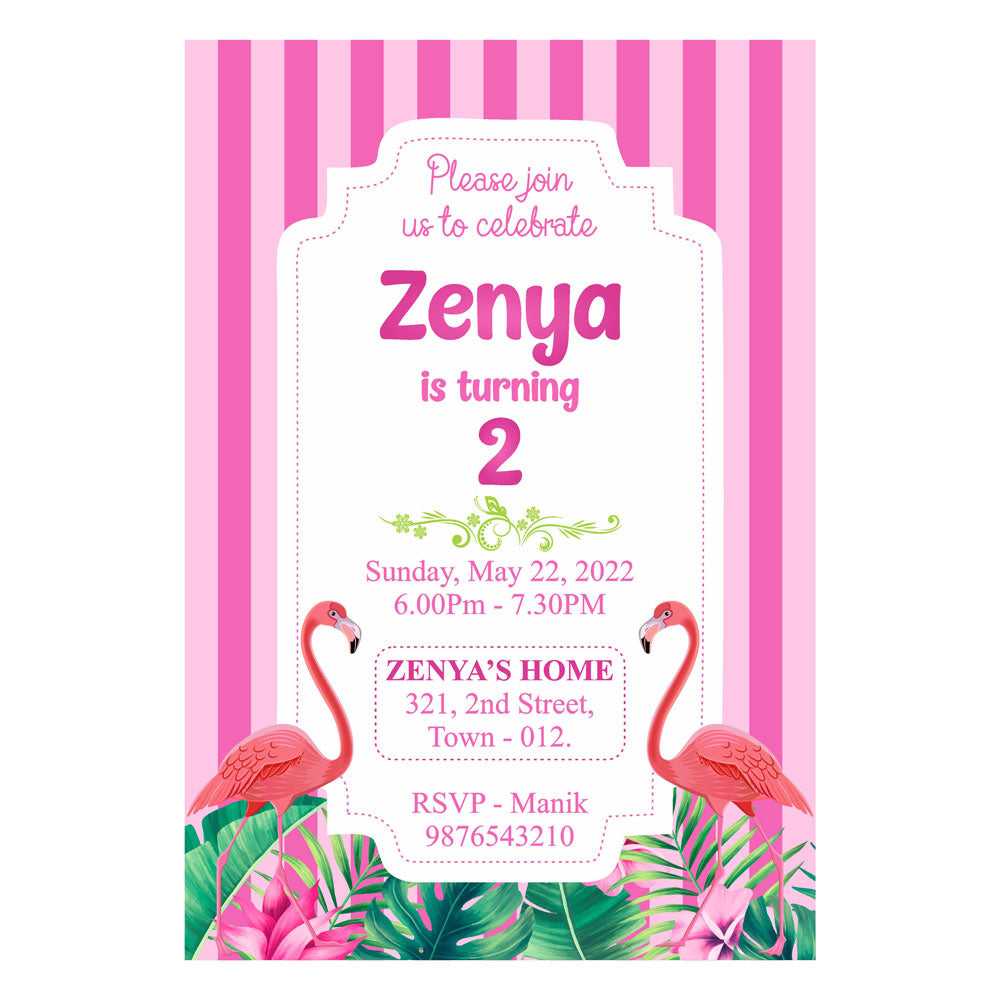 Flamingo Theme Invite