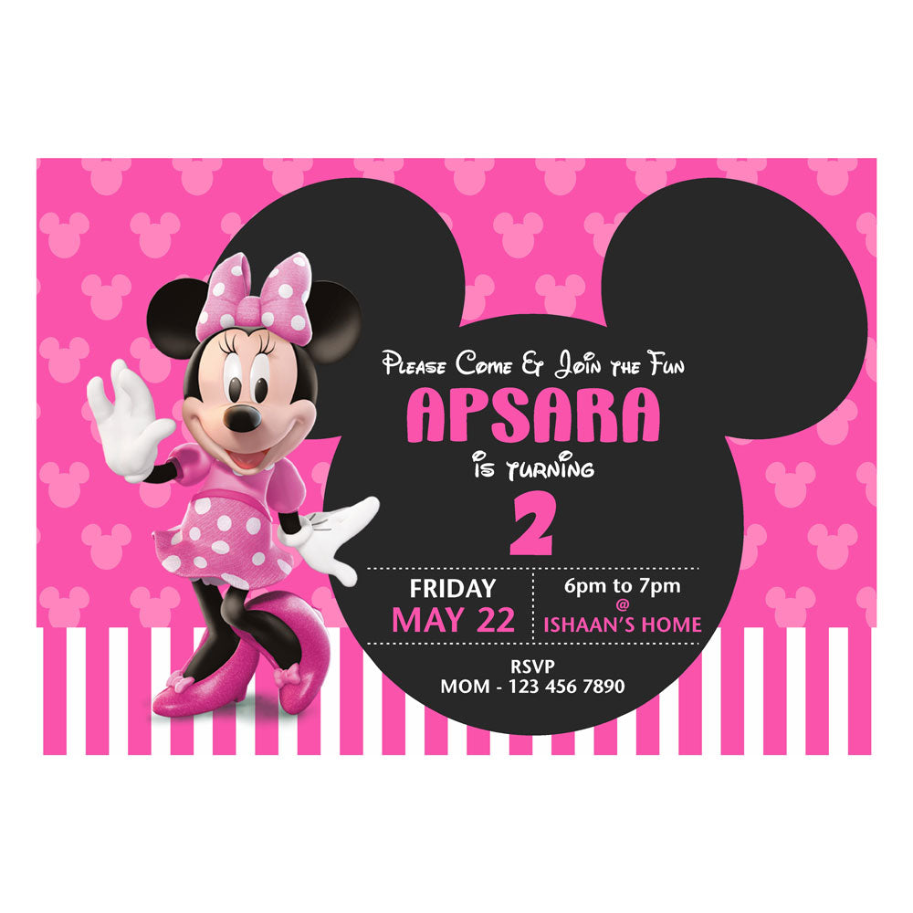 Minnie Mouse Theme Invite