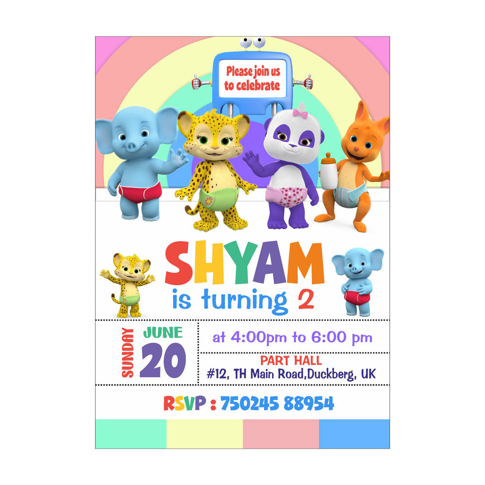 Word Party Theme Invite