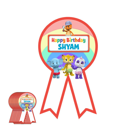 Word Party Theme Badge
