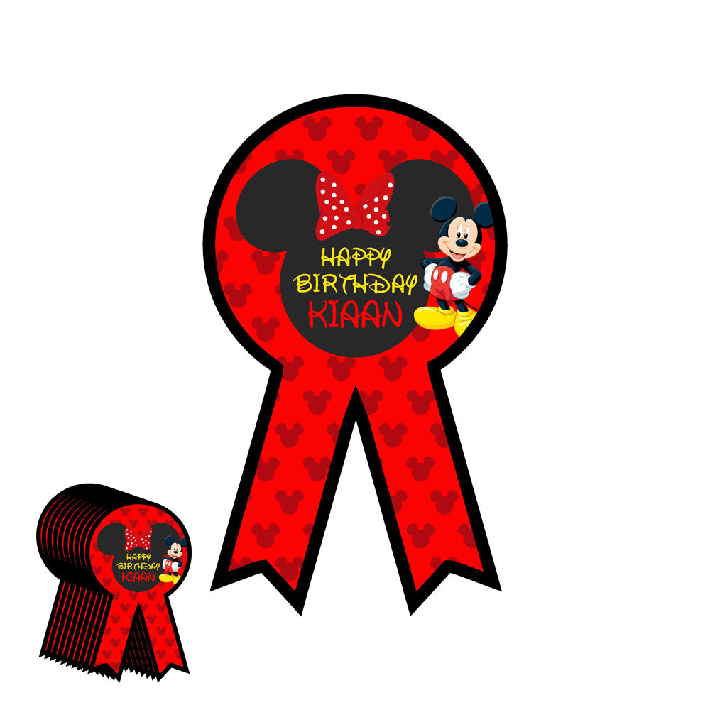 Mickey Mouse Theme Badge – Blu Party