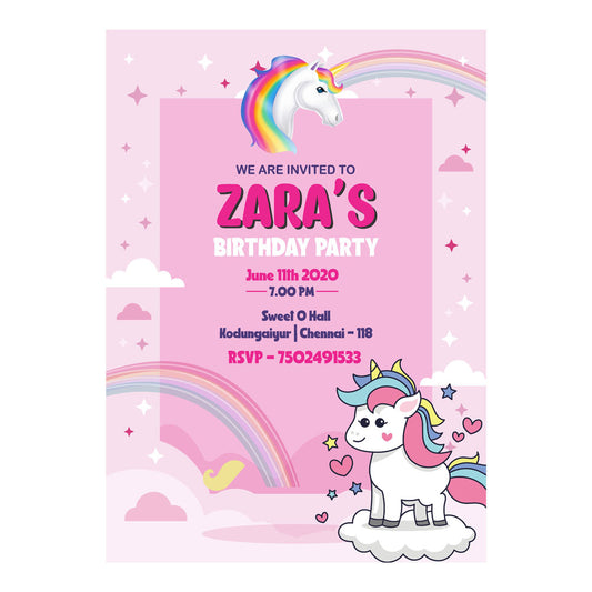 Unicorn Theme Invite