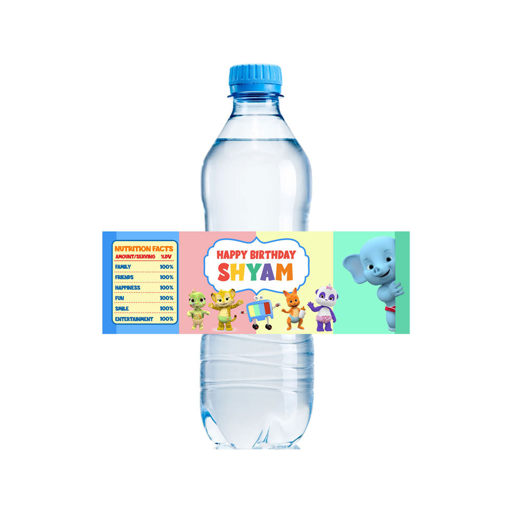 Word Party Theme Water Bottle Sticker