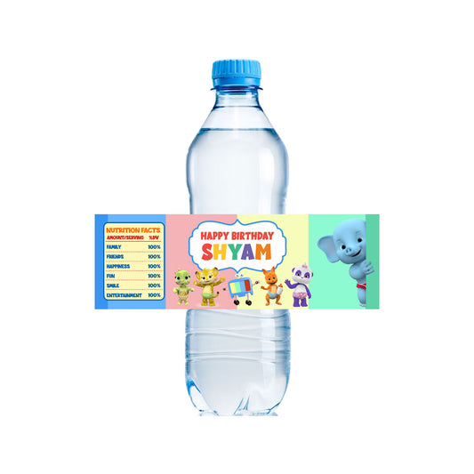 Word Party Theme Water Bottle Sticker