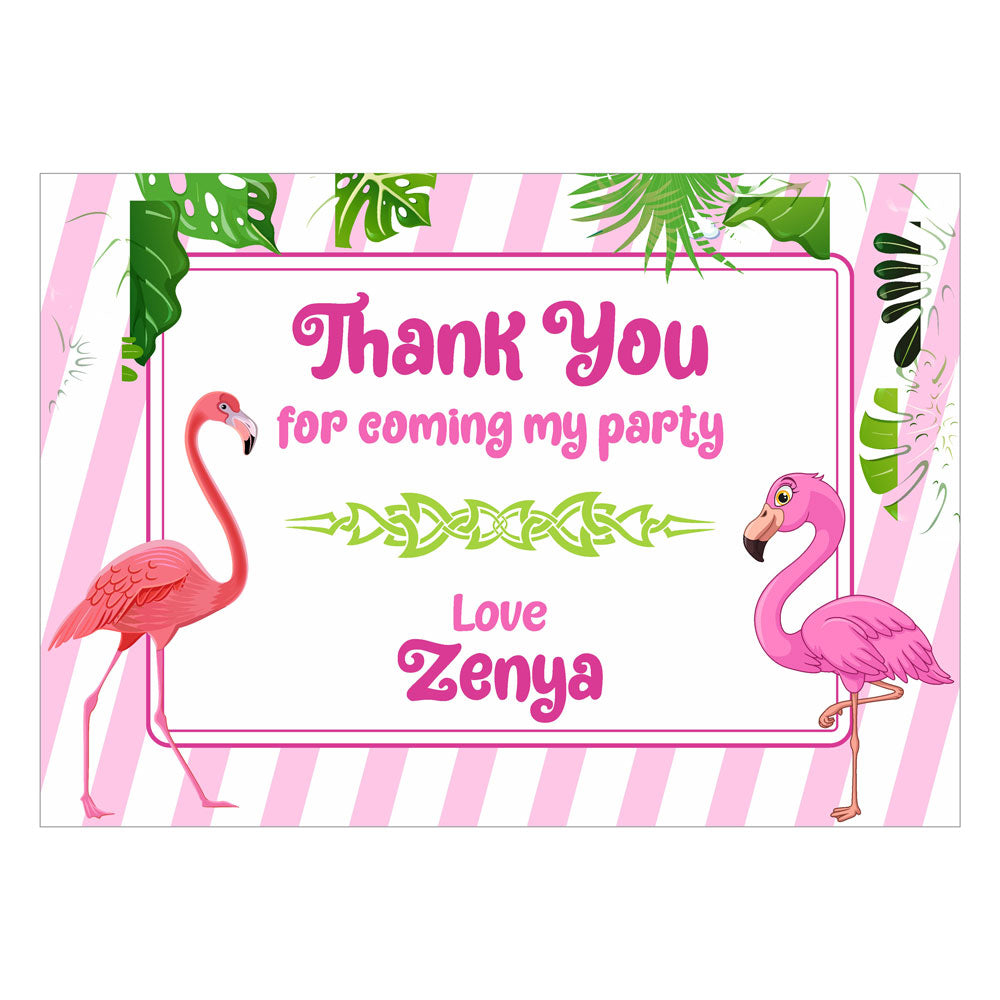 Flamingo Theme Thank You Cards