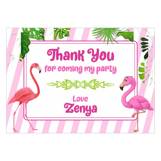 Flamingo Theme Thank You Cards