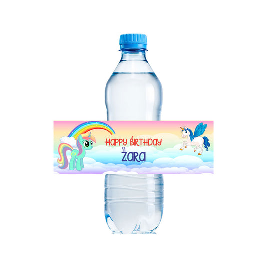 Unicorn Theme Water Bottle Sticker