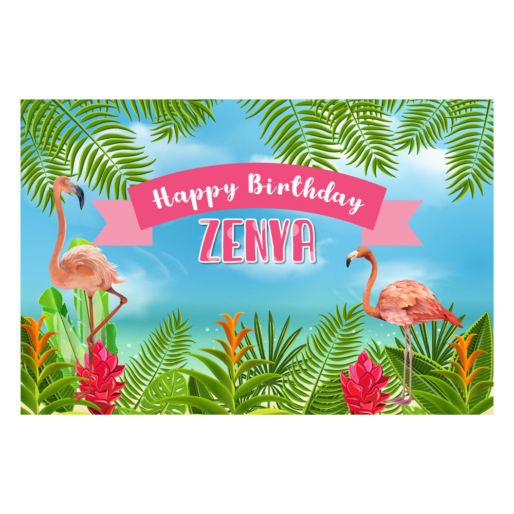 Flamingo Theme Customized Backdrop
